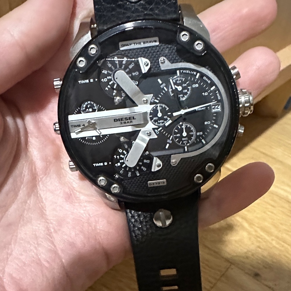 Diesel Multi-Dial Black and Silver Men's Watch